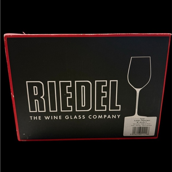 VINTAGE RIEDEL TYROL Crystal Pinot Noir Wine Glasses Heavy Base RARE Retired - Picture 2 of 9